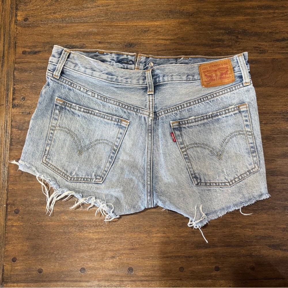 Levi's 501 Light Blue Denim Shorts